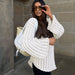 Color-Autumn Winter Women Clothing Popular Cotton Linen Loose Top Casual Sweater-Fancey Boutique