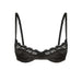 Color-Black-Entry Underwear Women Fp Elastic Satin Satin Lace Edge Sexy Bra-Fancey Boutique