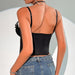 Color-Sexy Sheer Mesh Stitching Lace Chest Cotton Sexy Boning Corset Sling High Sense Inner Wear Blouse-Fancey Boutique