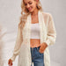 Color-Lantern Sleeve Open Front Sheer Cardigan-Fancey Boutique