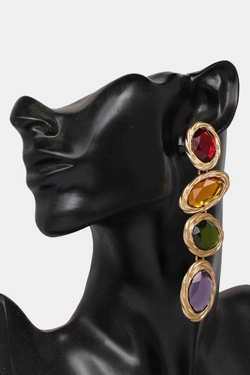 Color-Geometrical Shape Resin Dangle Earrings-Fancey Boutique