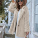 Color-Long Sleeve Teddy Coat with Pockets-Fancey Boutique