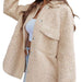 Color-Collared Neck Button Front Coat with Pocket-Fancey Boutique