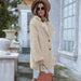 Color-S-Collared Neck Long Sleeve Winter Coat-Fancey Boutique