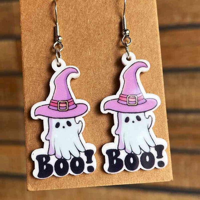 Color-One Size-Halloween Theme Acrylic Dangle Earrings-Fancey Boutique