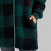 Color-Plaid Zip-Up Hooded Jacket with Pockets-Fancey Boutique