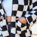 Color-Double Take Full Size Checkered Button Front Coat with Pockets-Fancey Boutique