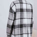 Color-Plaid Collared Neck Button Down Jacket-Fancey Boutique