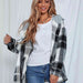 Color-Plaid Hooded Jacket with Pockets-Fancey Boutique