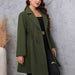 Color-Plus Size Lapel Collar Roll-Tab Sleeve Trench Coat-Fancey Boutique