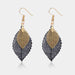 Color-One Size-Leaf Shape Dangle Earrings-Fancey Boutique