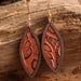 Color-Geometrical Shape Wooden Dangle Earrings-Fancey Boutique