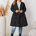 Color-Plus Size Long Sleeve Hooded Trench Coat-Fancey Boutique