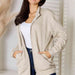 Color-Heimish Full Size Zip-Up Jacket with Pockets-Fancey Boutique