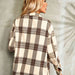 Color-Plaid Button Down Collared Jacket-Fancey Boutique