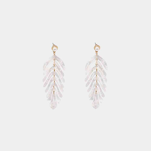 Color-One Size-Leaf Shape Dangle Earrings-Fancey Boutique