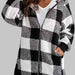 Color-S-Plaid Zip-Up Hooded Jacket with Pockets-Fancey Boutique