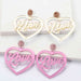 Color-Heart Shape Acrylic Dangle Earrings-Fancey Boutique