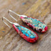 Color-Handmade Teardrop Shape Natural Stone Dangle Earrings-Fancey Boutique