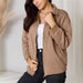 Color-Heimish Full Size Zip-Up Jacket with Pockets-Fancey Boutique