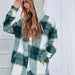 Color-Plaid Hooded Jacket with Pockets-Fancey Boutique