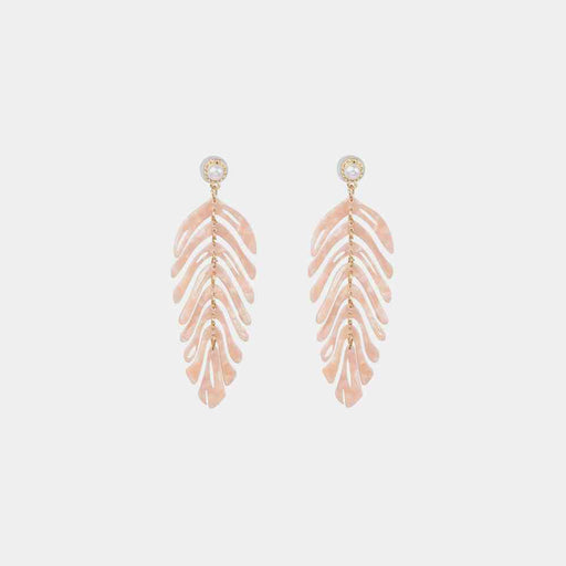 Color-One Size-Leaf Shape Dangle Earrings-Fancey Boutique