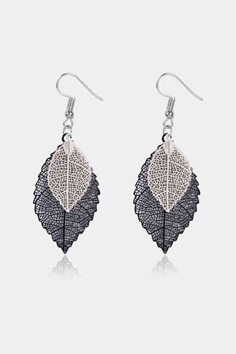 Color-One Size-Leaf Shape Dangle Earrings-Fancey Boutique