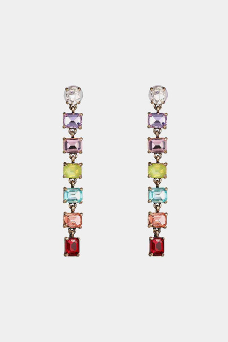 Color-One Size-Geometrical Shape Resin Dangle Earrings-Fancey Boutique