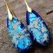 Color-Handmade Teardrop Shape Natural Stone Dangle Earrings-Fancey Boutique