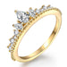 Color-Crown Shape Moissanite Ring-Fancey Boutique