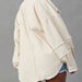 Color-Button Down Raw Hem Denim Jacket-Fancey Boutique