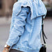 Color-Collared Neck Button Down Denim Jacket-Fancey Boutique